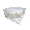 Cabina de dus curbata Spirit Deep 90x90 cm cu cadita adanca