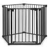 Balustradă de siguranță 5 panouri 60 cm metal negru