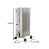 Radiator cu ulei Norde, format din 7 piese, 600W/900W/1500W
