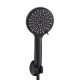 Duș de mână Lili cu 5 funcții și suport pentru furtun negru