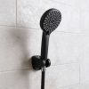 Duș de mână Lili cu 5 funcții și suport pentru furtun negru