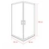 Cabina de dus patrata Spirit Matt 80x80x180 cm, fara cadita de dus