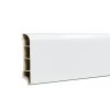 Bordura de podea din vinil SPC Alb-zapada 2400x60x12 mm