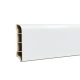 Bordura de podea din vinil SPC Alb-zapada 2400x60x12 mm