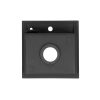 Chiuveta patrata Nia din granit, cu o singura cuva, neagra