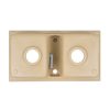 Chiuveta patrata Tia cu doua cuve din granit, bej