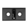Chiuveta patrata Tia cu doua cuve din granit, neagra