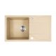 Chiuveta patrata Gori cu o singura lavoar - picurator din granit bej