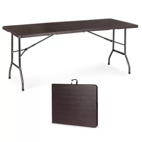  Masă pliabilă de grădină pentru banchete de catering 180 cm, maro