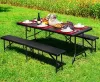 Masă pliabilă de grădină pentru banchete de catering 180 cm, maro