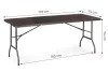 Masă pliabilă de grădină pentru banchete de catering 180 cm, maro