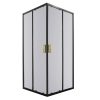 Cabina de dus patrata Tiara Square Gold 90x90 cm fara cadita de dus