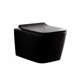   Toaletă fără margine montată pe perete Tina cu scaun cu închidere moale