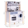 Bucătărie de jucărie din lemn cu sunete cuptor mașină de spălat accesorii de bucătărie condus