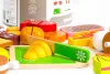 Set tăietor de alimente din lemn 23 de bucăți
