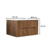 Masca de baie Trent 100 cu chiuveta ceramica, 2 sertare, stejar apus de soare