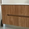 Masca de baie Trent 100 cu chiuveta ceramica, 2 sertare, stejar apus de soare