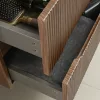 Masca de baie Trent 120 cu 1 chiuveta ceramica si 2 sertare, stejar apus de soare