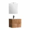 Mobilier de baie Trent 60 cm cu chiuveta ceramica 2 sertare si oglinda 60x80 cm stejar apus de soare