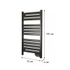 Radiator electric pentru prosoape 500W negru
