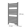 Radiator electric pentru prosoape 500W gri
