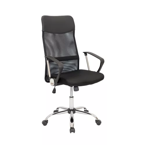 Scaun rotativ ergonomic de birou Fit, negru