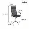 Scaun rotativ ergonomic de birou Fit, negru