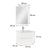 Mobilier complet de baie Vario Forte 60 alb-alb
