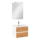 Mobilier complet de baie Vario Forte 60, stejar alb