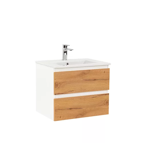 Dulap inferior Vario Forte 60 cu lavoar, stejar alb