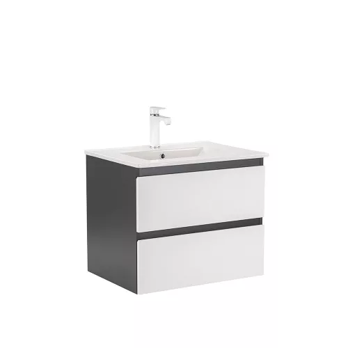 Dulap inferior Vario Forte 60 cu lavoar antracit-alb