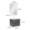 Mobilier complet de baie Vario Forte 60 antracit-antracit