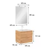 Mobilier complet de baie Vario Forte 60 stejar-stejar