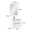 Mobilier complet de baie Vario Trim 60 alb-alb
