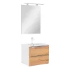 Mobilier complet de baie Vario Trim 60, stejar alb