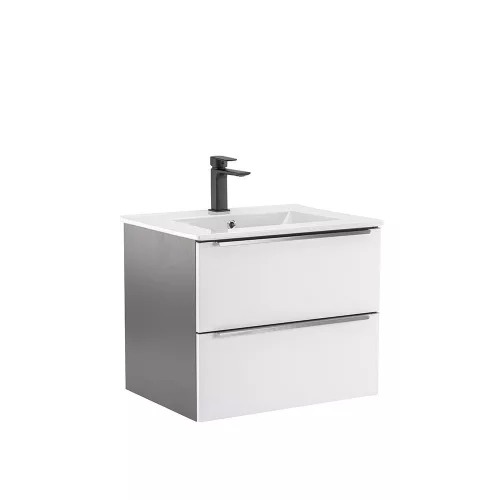 Dulap inferior Vario Trim 60 cu lavoar antracit-alb