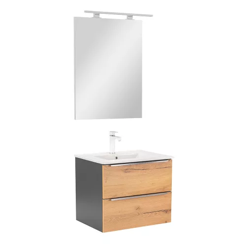 Mobilier complet de baie Vario Trim 60 antracit-stejar