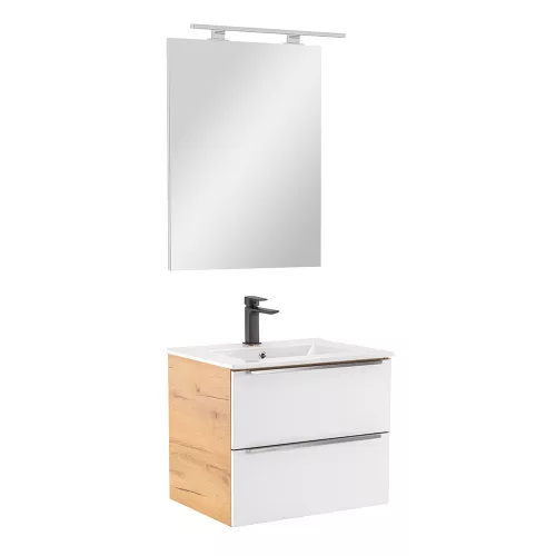 Mobilier complet de baie Vario Trim 60 stejar-alb