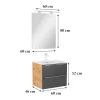 Mobilier complet de baie Vario Trim 60 stejar-antracit