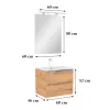 Mobilier complet de baie Vario Trim 60 stejar-stejar