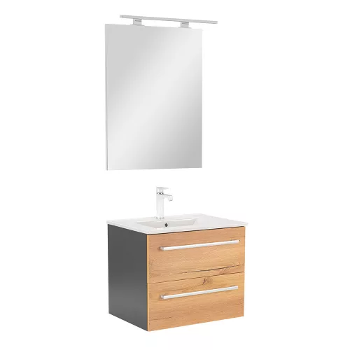 Mobilier complet de baie Vario Clam 60 antracit-stejar