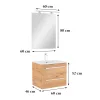 Mobilier complet de baie Vario Clam 60 stejar-stejar