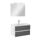 Mobilier complet de baie Vario Forte 80 alb-antracit