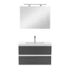 Mobilier complet de baie Vario Forte 80 alb-antracit