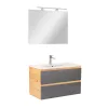 Mobilier complet de baie Vario Forte 80 stejar-antracit