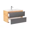 Dulap inferior Vario Forte 80 cu lavoar stejar-antracit