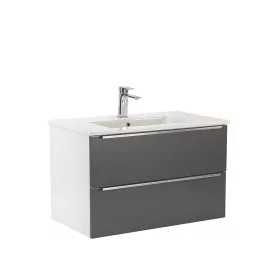 Dulap inferior Vario Trim 80 cu lavoar alb-antracit