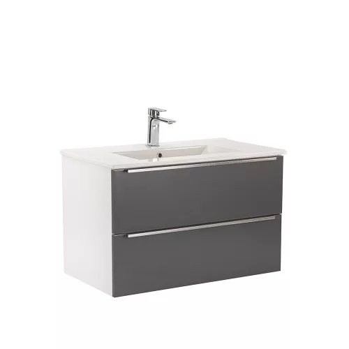 Dulap inferior Vario Trim 80 cu lavoar alb-antracit