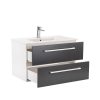 Mobilier complet de baie Vario Clam 80 alb-antracit