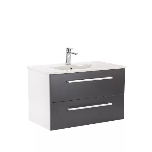 Dulap inferior Vario Clam 80 cu lavoar alb-antracit